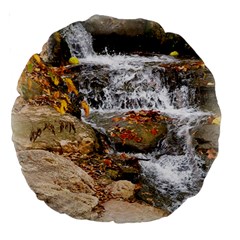 Waterfall 18  Premium Round Cushion  by uniquedesignsbycassie