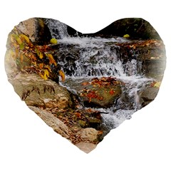 Waterfall 19  Premium Heart Shape Cushion by uniquedesignsbycassie