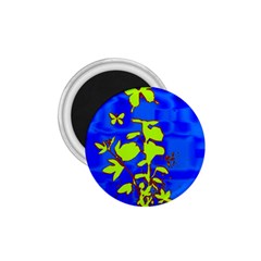 Butterfly Blue/green 1 75  Button Magnet