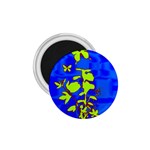 Butterfly blue/green 1.75  Button Magnet Front