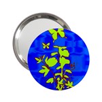 Butterfly blue/green Handbag Mirror (2.25 ) Front