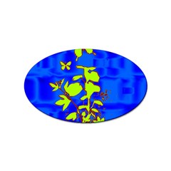 Butterfly Blue/green Sticker (oval) by uniquedesignsbycassie