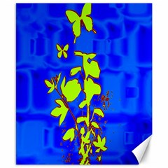 Butterfly Blue/green Canvas 8  X 10  (unframed)