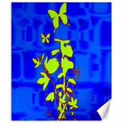 Butterfly Blue/green Canvas 20  X 24  (unframed)