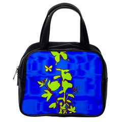 Butterfly Blue/green Classic Handbag (one Side) by uniquedesignsbycassie