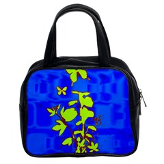 Butterfly Blue/green Classic Handbag (two Sides)