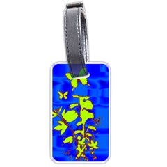 Butterfly Blue/green Luggage Tag (one Side)