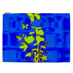 Butterfly Blue/green Cosmetic Bag (xxl)