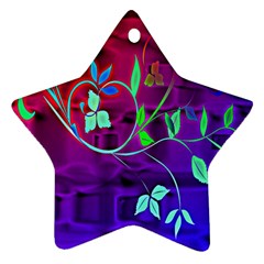 Floral Colorful Star Ornament