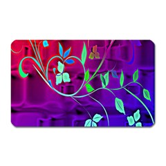 Floral Colorful Magnet (rectangular)