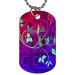 Floral Colorful Dog Tag (Two-sided)  Front