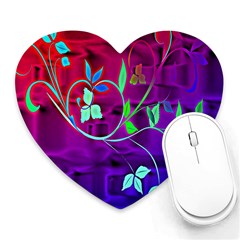 Floral Colorful Mouse Pad (heart)