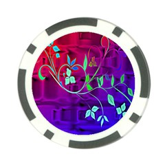 Floral Colorful Poker Chip