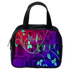 Floral Colorful Classic Handbag (one Side)