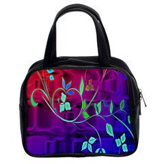 Floral Colorful Classic Handbag (two Sides)