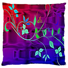 Floral Colorful Large Cushion Case (single Sided) 