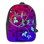 Floral Colorful School Bag (XL) Front