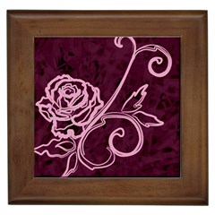 Rose Framed Ceramic Tile by uniquedesignsbycassie