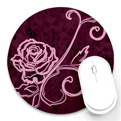 Rose 8  Mouse Pad (round)