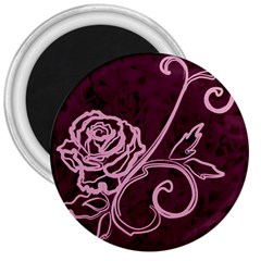 Rose 3  Button Magnet