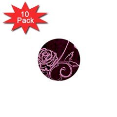 Rose 1  Mini Button (10 Pack)