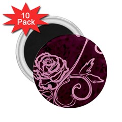 Rose 2 25  Button Magnet (10 Pack)