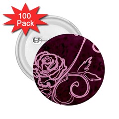 Rose 2 25  Button (100 Pack)