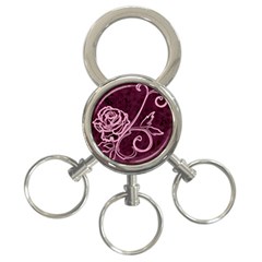 Rose 3-ring Key Chain