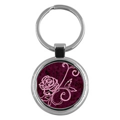 Rose Key Chain (round)