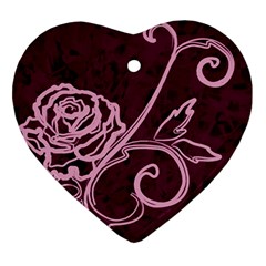 Rose Heart Ornament (two Sides)