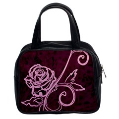 Rose Classic Handbag (two Sides)