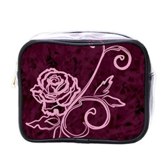 Rose Mini Travel Toiletry Bag (one Side)