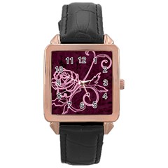 Rose Rose Gold Leather Watch 