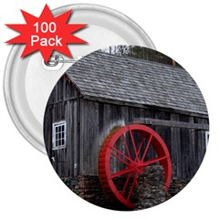 Vermont Christmas Barn 3  Button (100 Pack) by plainandsimple