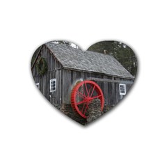 Vermont Christmas Barn Drink Coasters 4 Pack (heart)  by plainandsimple