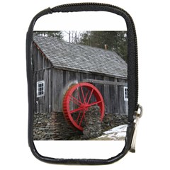 Vermont Christmas Barn Compact Camera Leather Case by plainandsimple