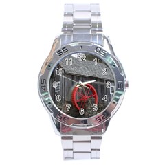 Vermont Christmas Barn Stainless Steel Watch by plainandsimple