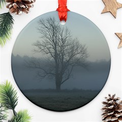 Foggy Tree Round Ornament