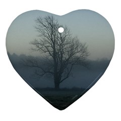 Foggy Tree Heart Ornament by plainandsimple