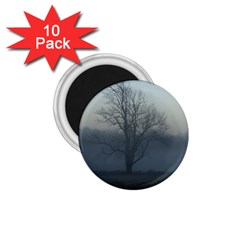 Foggy Tree 1 75  Button Magnet (10 Pack)