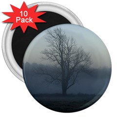 Foggy Tree 3  Button Magnet (10 Pack) by plainandsimple