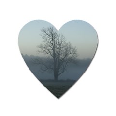 Foggy Tree Magnet (heart)