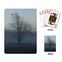 Foggy Tree Playing Cards Single Design by plainandsimple