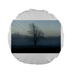 Foggy Tree 15  Premium Round Cushion 