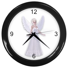 Beautiful Fairy Nymph Faerie Fairytale Wall Clock (black) by goldenjackal