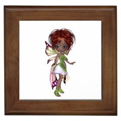 Fairy Magic Faerie In A Dress Framed Ceramic Tile by goldenjackal