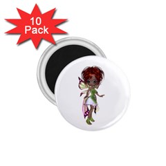 Fairy Magic Faerie In A Dress 1 75  Button Magnet (10 Pack) by goldenjackal