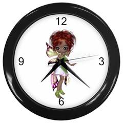 Fairy Magic Faerie In A Dress Wall Clock (black)