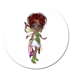 Fairy Magic Faerie In A Dress Magnet 5  (round)