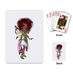 Fairy Magic Faerie In A Dress Playing Cards Single Design by goldenjackal